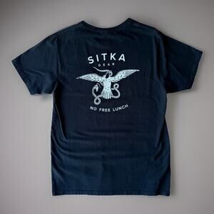 Sitka Gear Shirt Medium Black Casual Sportswear Outdoors Hunting Pima Cotton